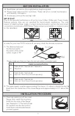 Предварительный просмотр 3 страницы Toto CST614 Series Installation Manual