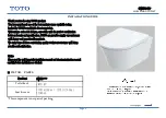 Toto CW553 Series Installation Manual preview