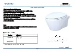 Toto CW822 Series Installation Manual preview