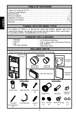 Предварительный просмотр 2 страницы Toto DUOFIT WT173M Installation And Owner'S Manual