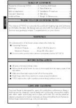 Preview for 2 page of Toto GO TLG01201U Installation And Owner'S Manual