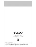 Предварительный просмотр 28 страницы Toto GR TBG02201U Installation And Owner'S Manual