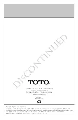 Preview for 20 page of Toto Gyrostream TS100J Installation And Owner'S Manual