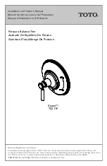 Preview for 1 page of Toto Keane TS211P Installation And Owner'S Manual