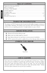 Preview for 2 page of Toto Keane TS211P Installation And Owner'S Manual