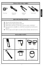 Предварительный просмотр 3 страницы Toto Legato TB624S1 Installation And Owner'S Manual