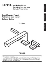 Preview for 1 page of Toto Lloyd TB930DD Installation Manual