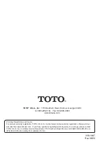 Preview for 24 page of Toto Lloyd TB930DD Installation Manual