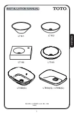 Preview for 1 page of Toto LT161 Installation Manual