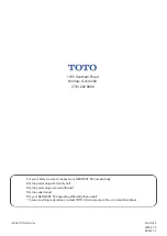 Предварительный просмотр 60 страницы Toto NEOREST 550 Instruction Manual