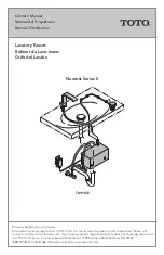 Предварительный просмотр 1 страницы Toto Neorest TL993SE Owner'S Manual