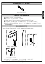 Preview for 3 page of Toto Oberon-S TL363SD12R Installation And Owner'S Manual