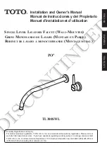 Preview for 1 page of Toto PO TL380SWL Installation And Owner'S Manual