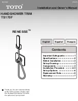 Preview for 1 page of Toto RENESSE TS170F Installation And Owner'S Manual