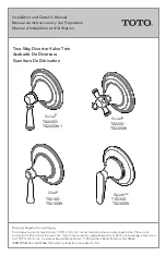 Toto Silas TS210D Installation And Owner'S Manual preview