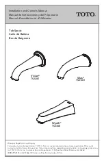 Preview for 1 page of Toto Silas TS210E Installation And Owner'S Manual