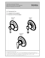 Preview for 1 page of Toto Silas TS210T Installation And Owner'S Manual