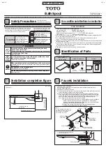 Предварительный просмотр 2 страницы Toto TBP02001 Series Installation Manual