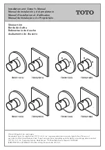 Preview for 1 page of Toto TBV01101U Installation And Owner'S Manual