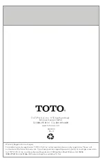 Preview for 24 page of Toto TBW01014U Installation And Owner'S Manual