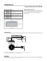 Предварительный просмотр 2 страницы Toto TBW02004U4 Installation And Owner'S Manual