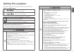 Preview for 3 page of Toto TCF801 Series Instruction Manual