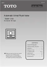 Toto TEA99 V100 Instruction Manual preview