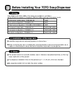 Preview for 3 page of Toto TES1ADC-05 Installation Instructions Manual