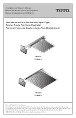 Предварительный просмотр 1 страницы Toto TS100B1 Installation And Owner'S Manual