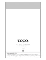 Preview for 20 page of Toto TSMV Installation And Owner'S Manual