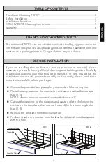 Preview for 3 page of Toto Vessel Lavatory LT645 Installation And Owner'S Manual