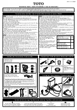 Toto WASHLET A100 Installation Manual preview