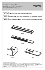 Preview for 1 page of Toto YB990 Installation And Owner'S Manual