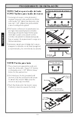 Preview for 10 page of Toto YB990 Installation And Owner'S Manual