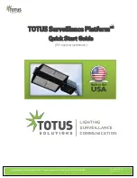 Preview for 1 page of TOTUS Solutions Surveillance Platform TSP-050 Quick Start Manual