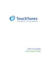 Предварительный просмотр 1 страницы TouchTunes DA415 Quick Start Manual