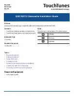 Preview for 1 page of TouchTunes QSC KS112 Installation Manual