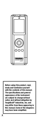 Preview for 2 page of TOUGHBUILT TB-H2-LM-165-BT Operating/Safety Instructions Manual