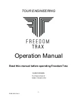 Предварительный просмотр 1 страницы TOUR ENGINEERING Freedom Trax FT1 Operation Manual