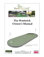 Tour Links Backyard Golf Prestwick Owner'S Manual preview