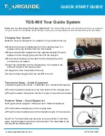 TourGuide Solutions TGS-900 Quick Start Manual предпросмотр