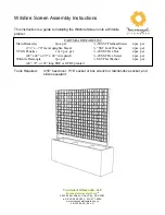 Tournesol Siteworks Wilshire Screen Assembly Instructions preview