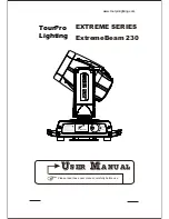 Preview for 1 page of TourPro Lighting ExtremeBeam 230 User Manual