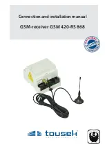 Предварительный просмотр 1 страницы tousek GSM 420-RS 868 Connection And Installation Manual