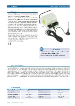 Предварительный просмотр 3 страницы tousek GSM 420-RS 868 Connection And Installation Manual