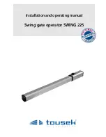 Preview for 1 page of tousek SWING 225 AEB/29 N Installation And Operating Manual