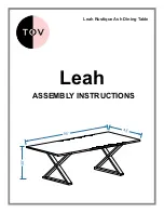 Preview for 1 page of TOV Leah Assembly Instructions