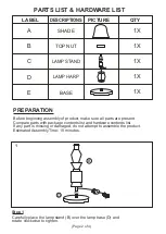 Preview for 2 page of TOV SERENGETI TOV-G18366 Assembly Instructions