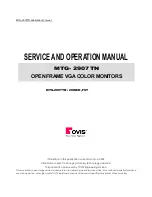 Preview for 1 page of Tovis MTG-2907TN Service And Operation Manual