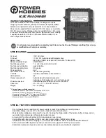 Tower Hobbies AC/DC PEAK CHARGER Instruction Manual preview